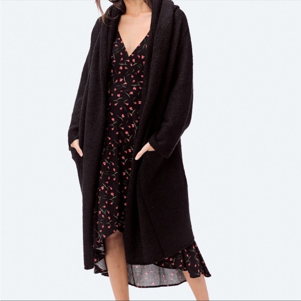 Lovestich Coatigan, Black, fits sizes 8,10, 12 best.